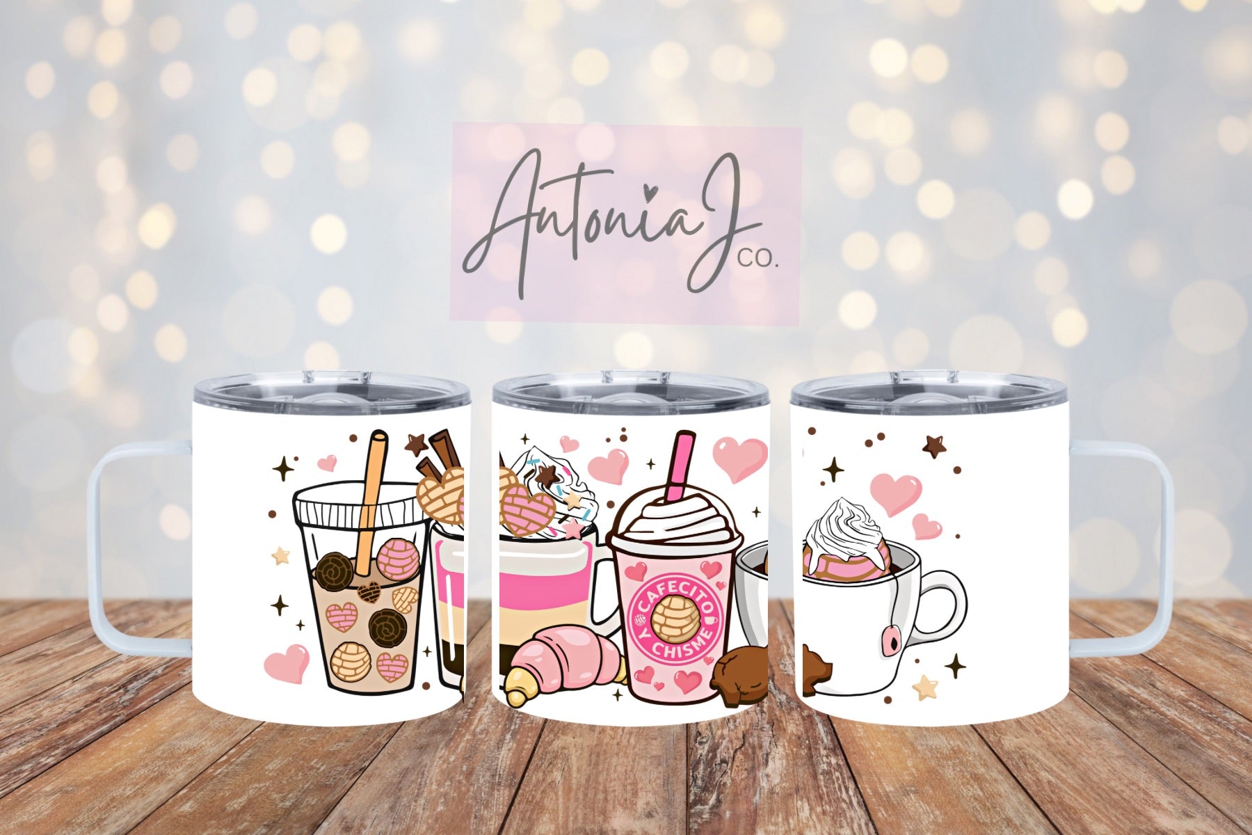 Cafecito y Chisme Lattes- Tumbler Mug