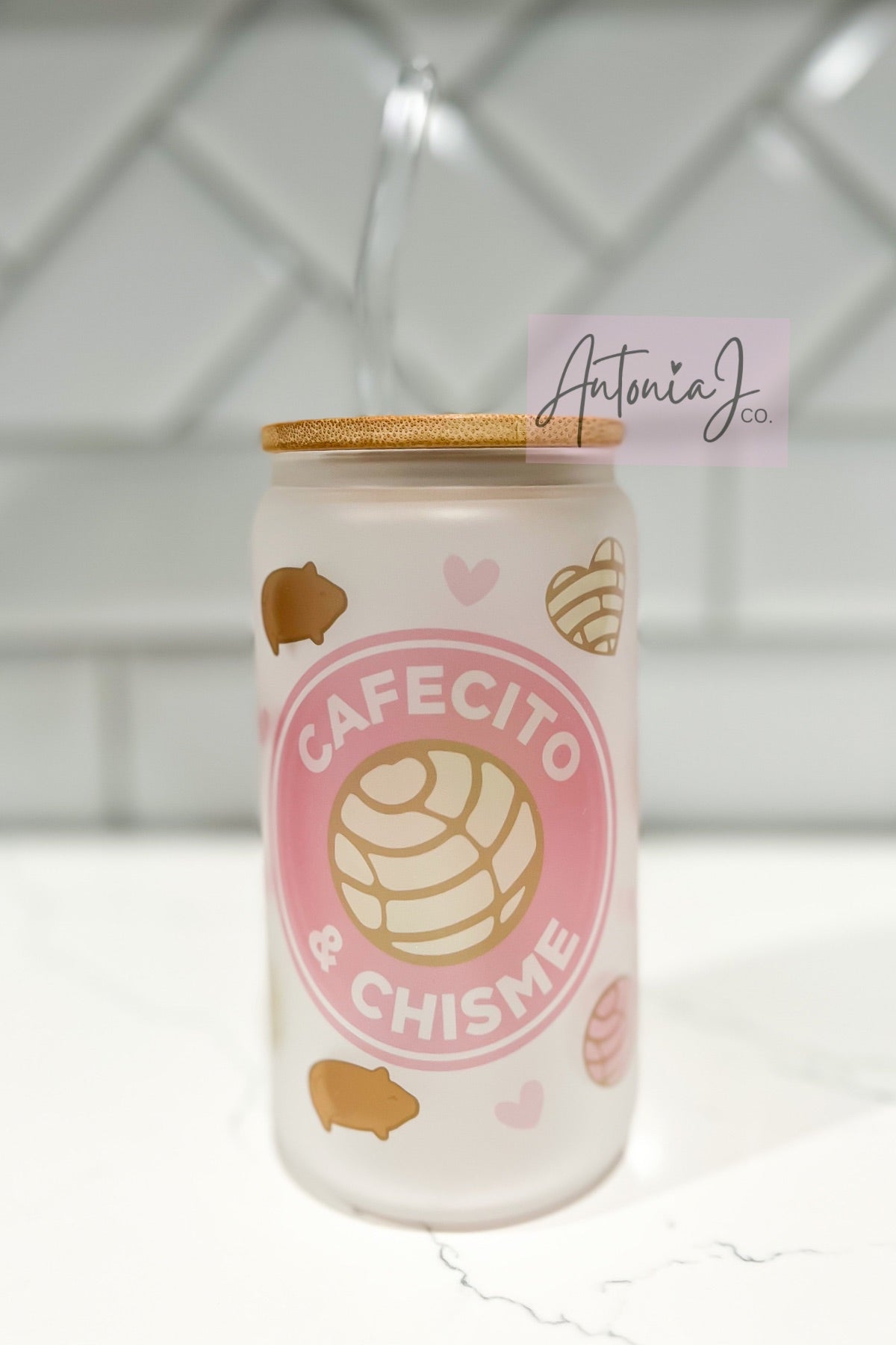 Cafecito Y Chisme Mexican Concha Iced Coffee Cup Beverage Drinks
